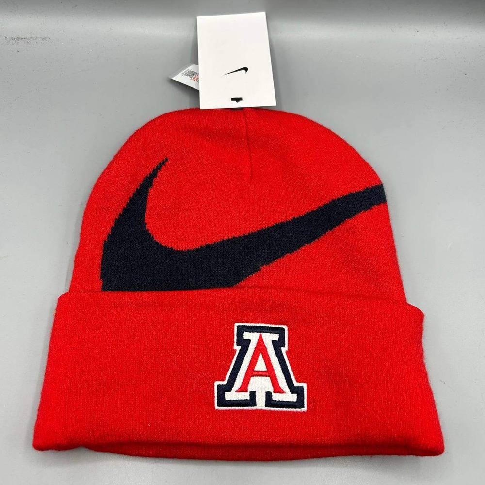 Nike Arizona Wildcats NCAA Hat Men Red Cuffed Beanie Cap New